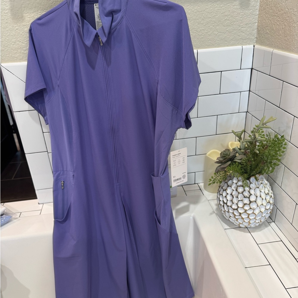 Athleta Lavender Zip-Front Active Top